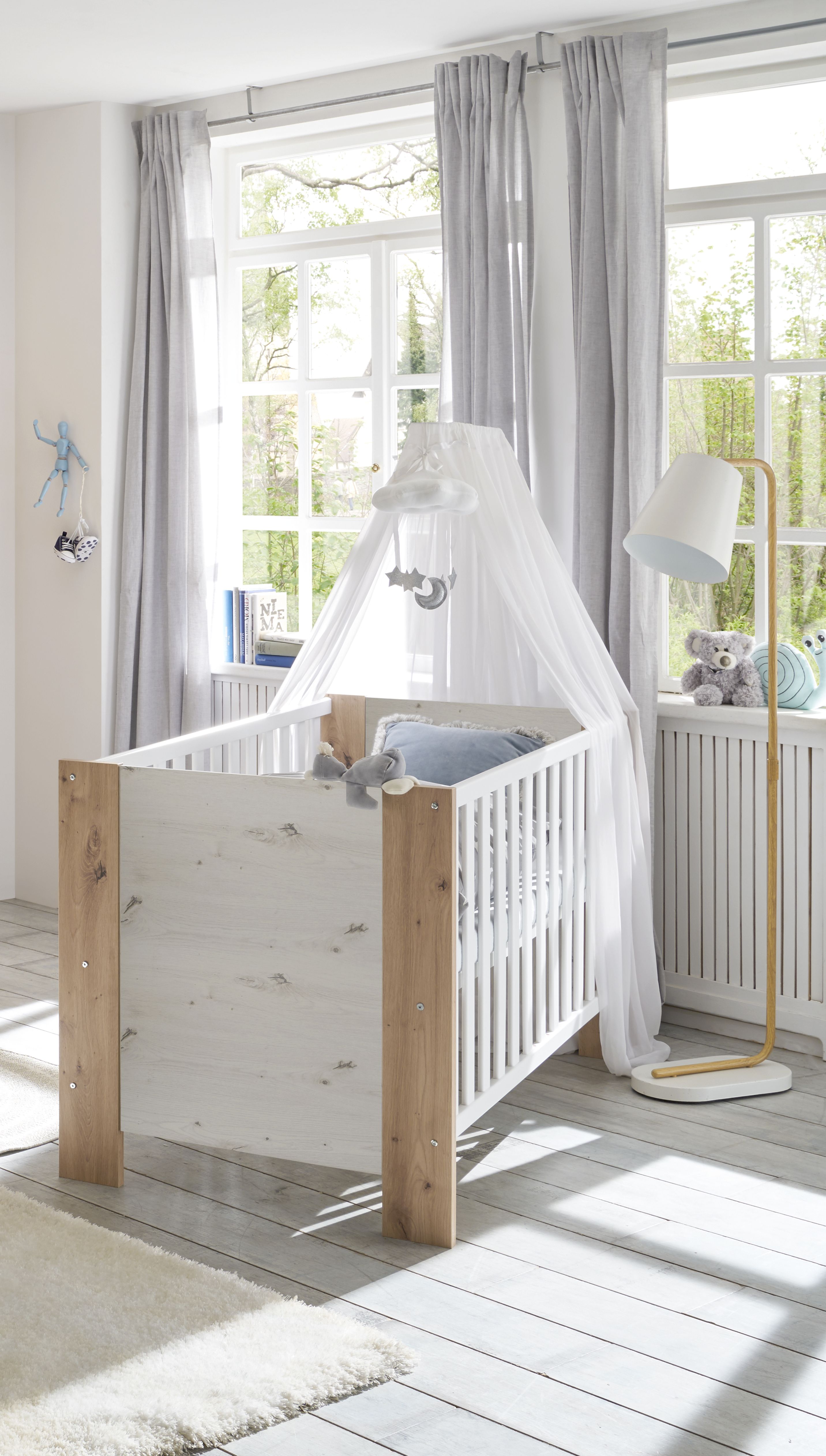 Chambre complete bébé Nika Gris Obaby 21OB1014D3 : Magasin de