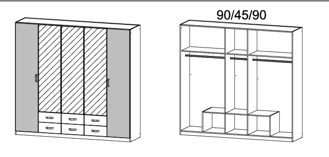Armoire à portes battantes GANDRA