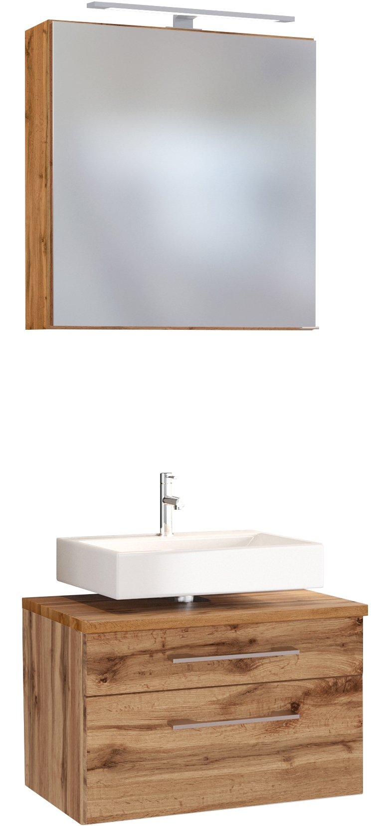 Meuble sous vasque 60 avec armoire de toilette DAVOS Meuble sous vasque 60 avec armoire de toilette DAVOS
