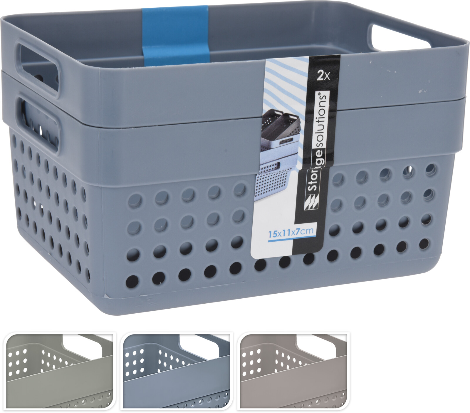 Panier de rangement 1250ml par lot de 2
