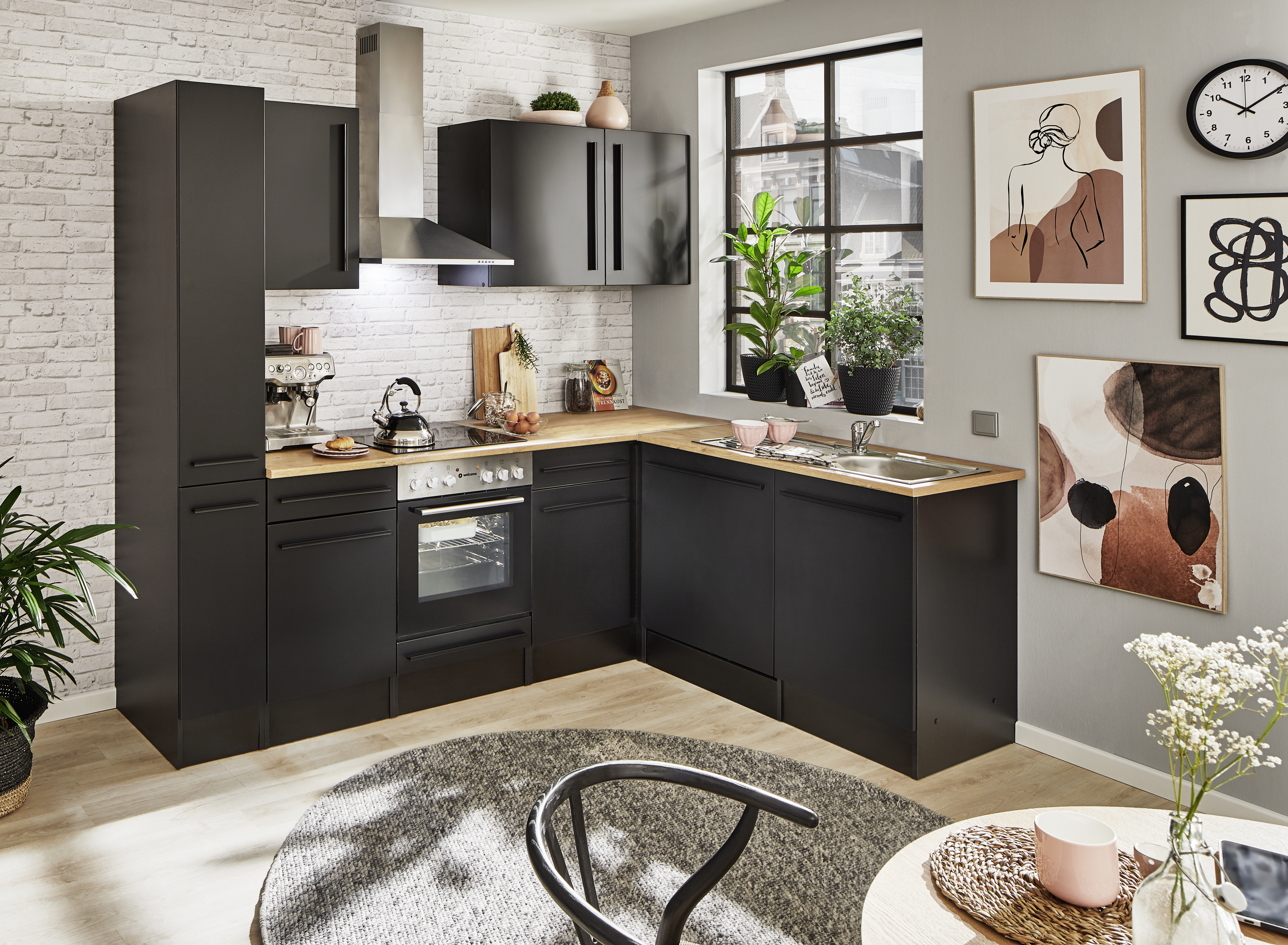 Bloc cuisine avec électroménager JAZZ 8 (cuisine d'angle-armoire coulissante) II