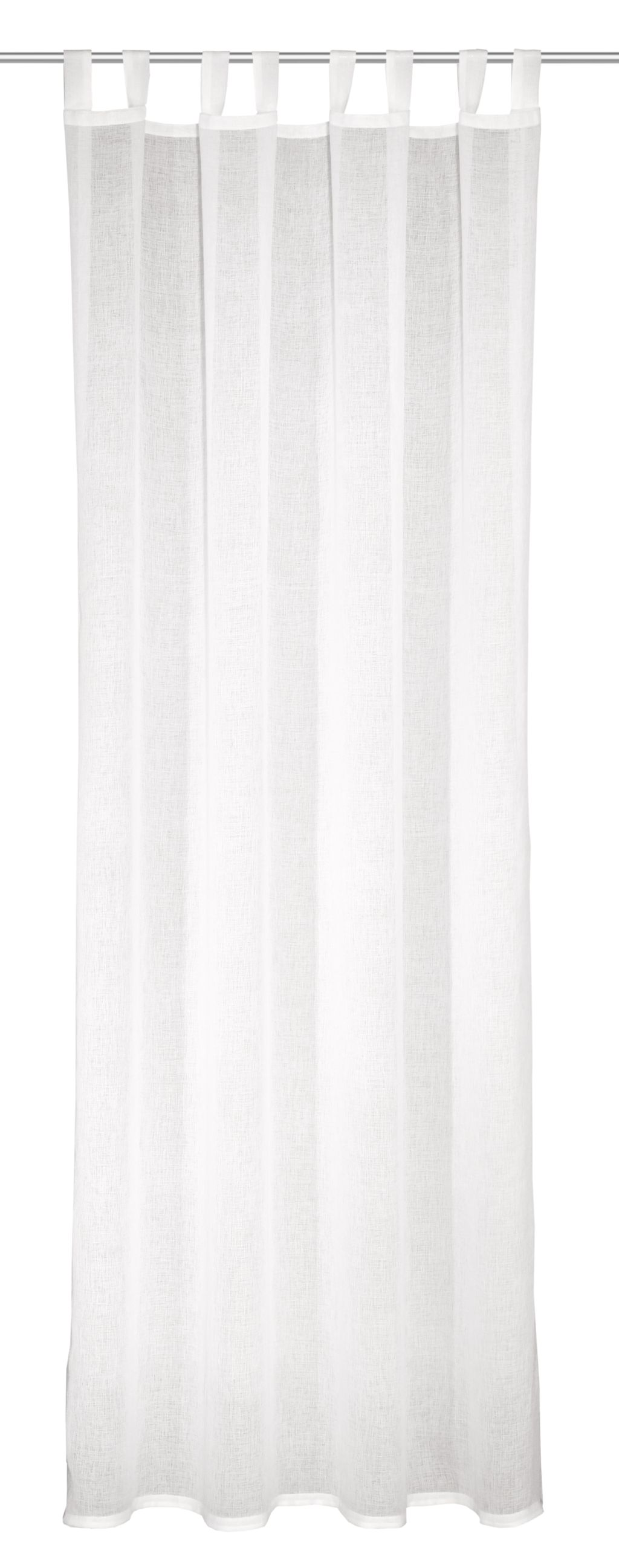Rideau à passants 135x290cm ton blanc PEKING