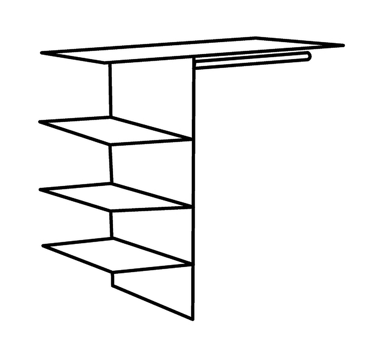 Répartition intérieure armoire lingère/penderie 763 Répartition intérieure armoire lingère/penderie 763