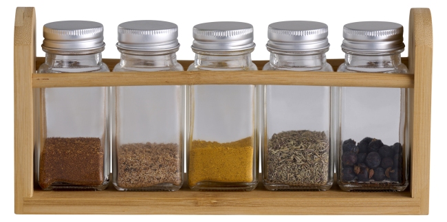 Etagère avec 5 pots à épices DAY