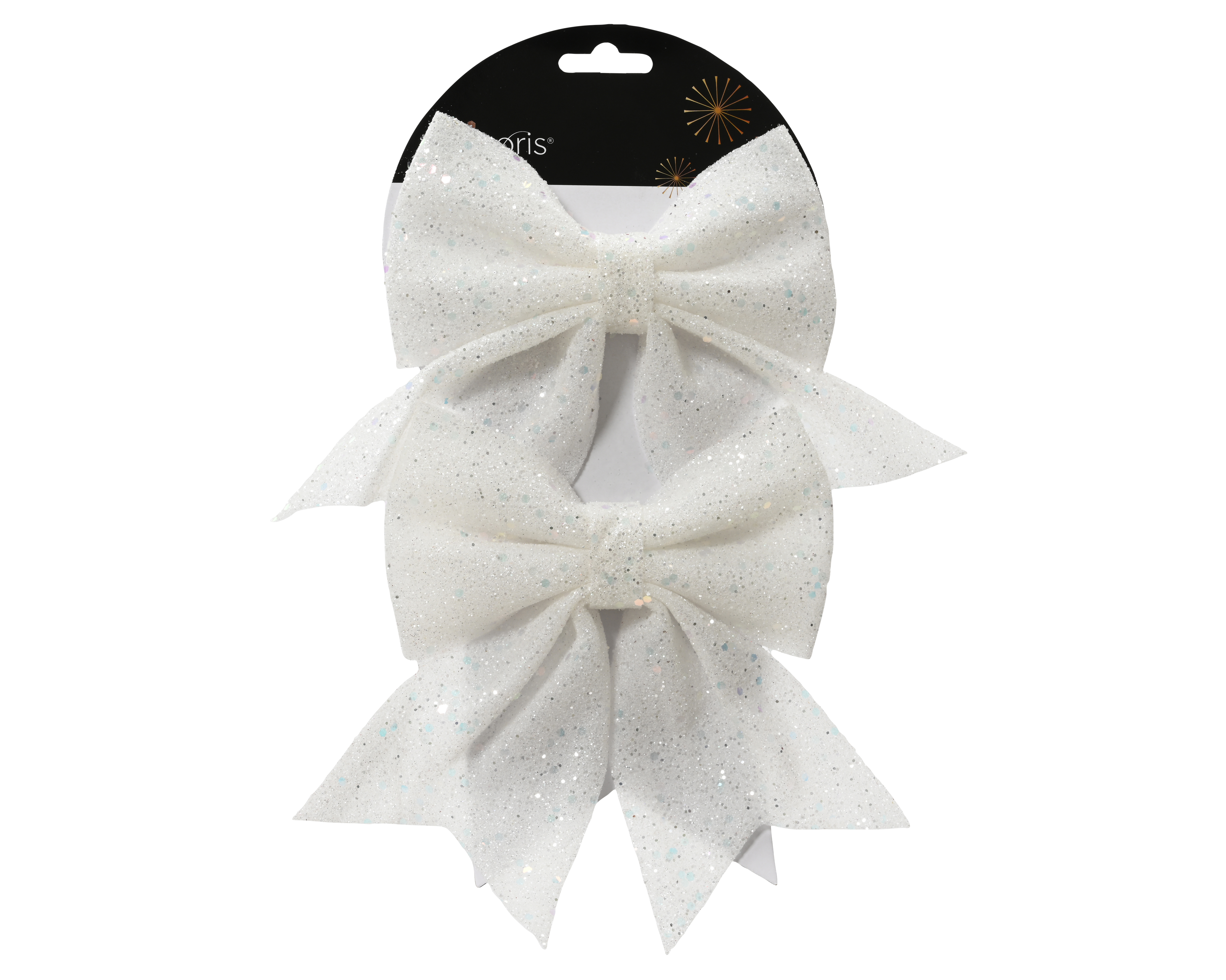 Lot de 2 nœuds à paillettes CHRISTMAS