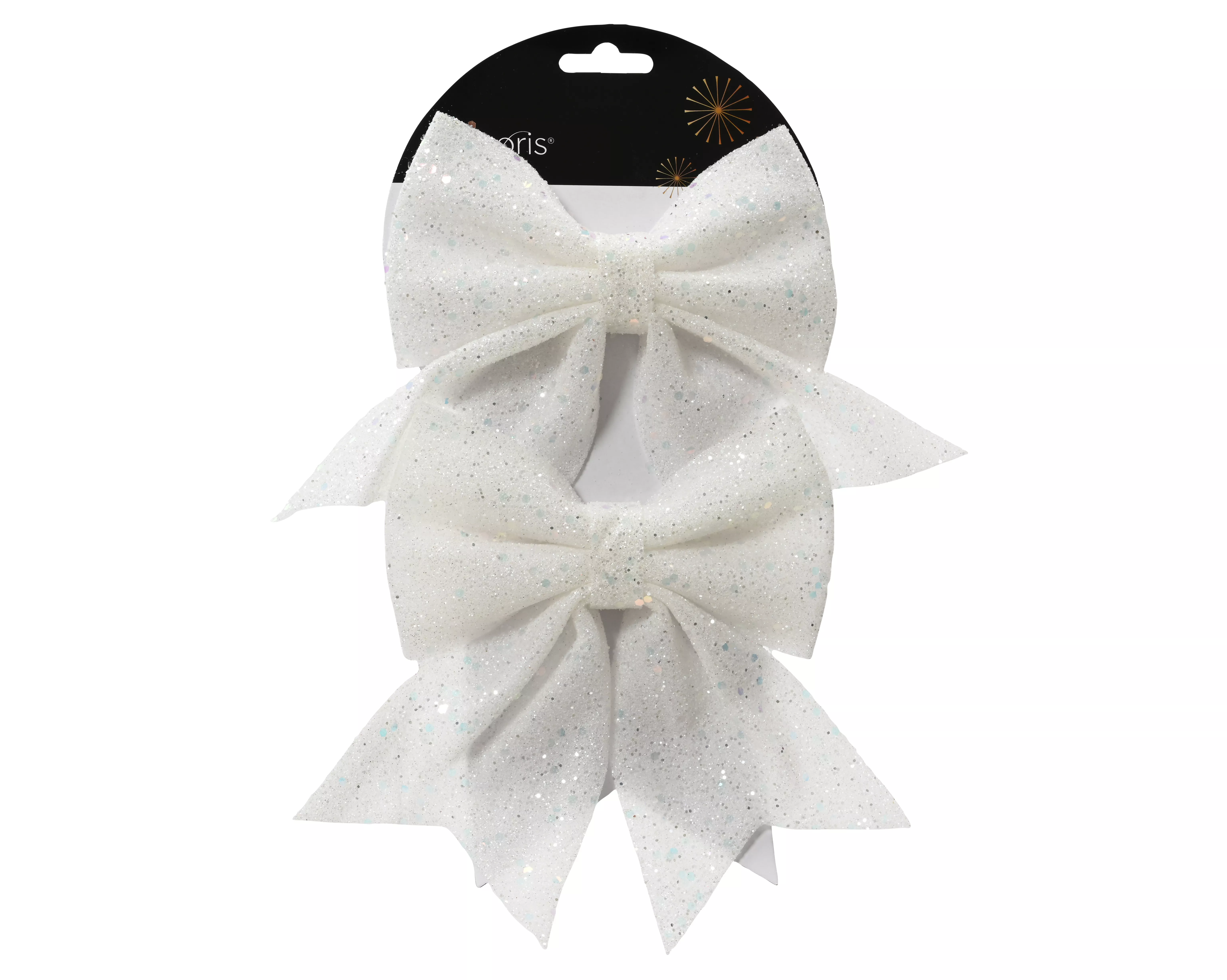 Lot de 2 nœuds à paillettes CHRISTMAS