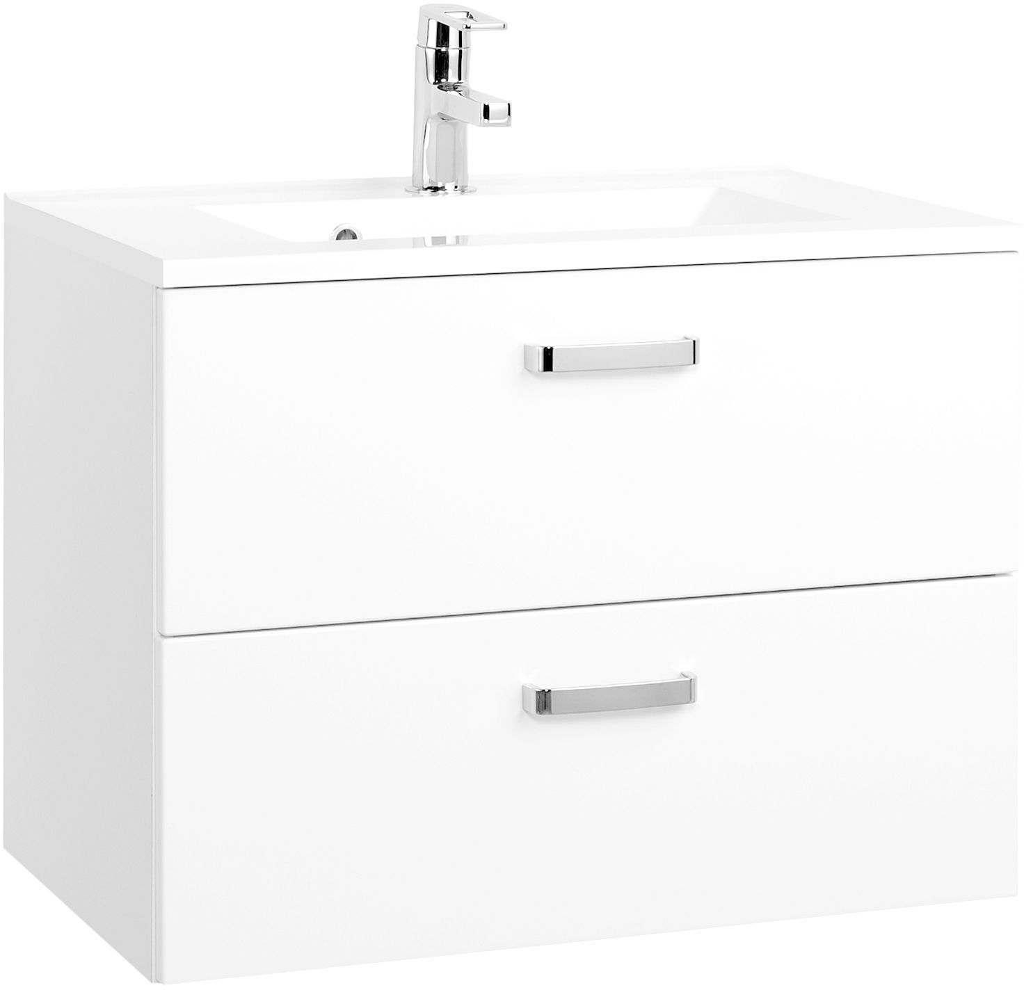 Meuble sous vasque 70 avec vasque en fonte minérale BOLOGNA Meuble sous vasque 70 avec vasque en fonte minérale BOLOGNA