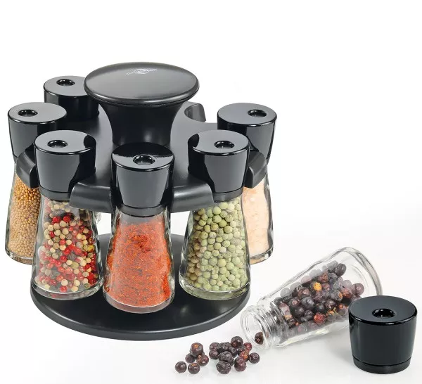 Carrousel à épices 8 pots en verre RONDO