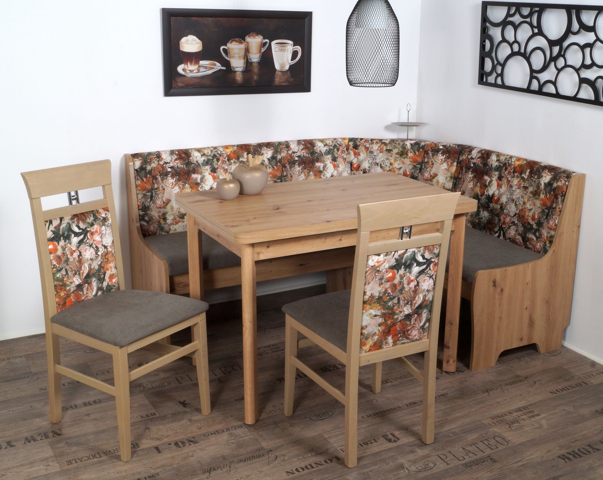 Coin repas avec banquette d'angle 4 éléments BREMEN MT