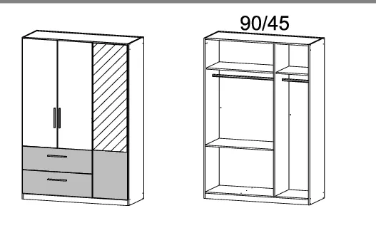 Armoire à portes battantes ALVOR