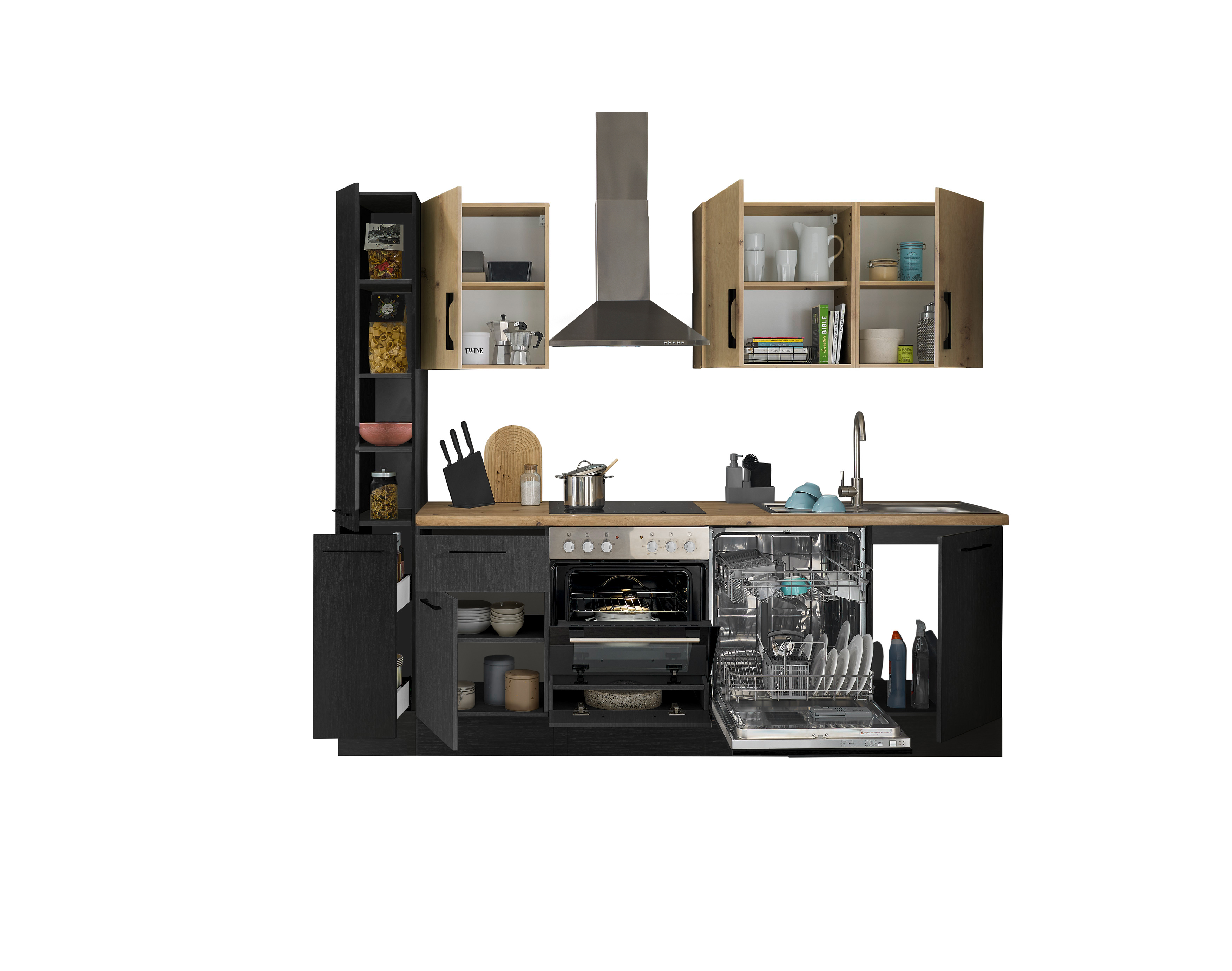 Bloc cuisine avec électroménager CORNWALL (bloc cuisine-armoire coulissante-lave-vaisselle) III