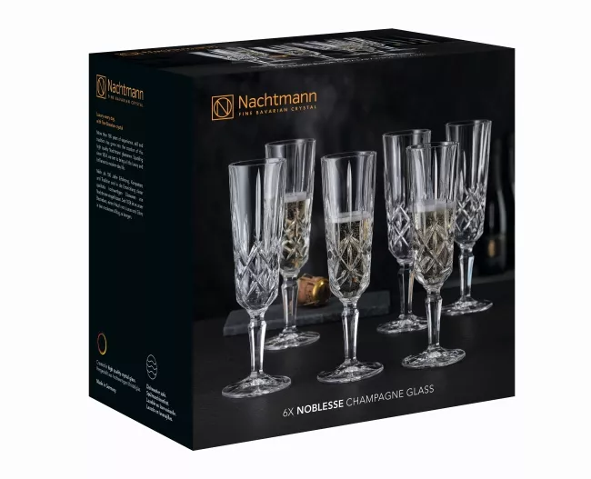 Lot de 6 verres à champagne NOBLESSE
