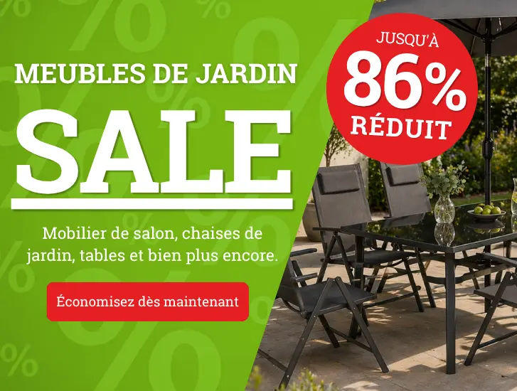 Soldes sur le mobilier de jardin : économisez jusqu'à 86 % dès maintenant !