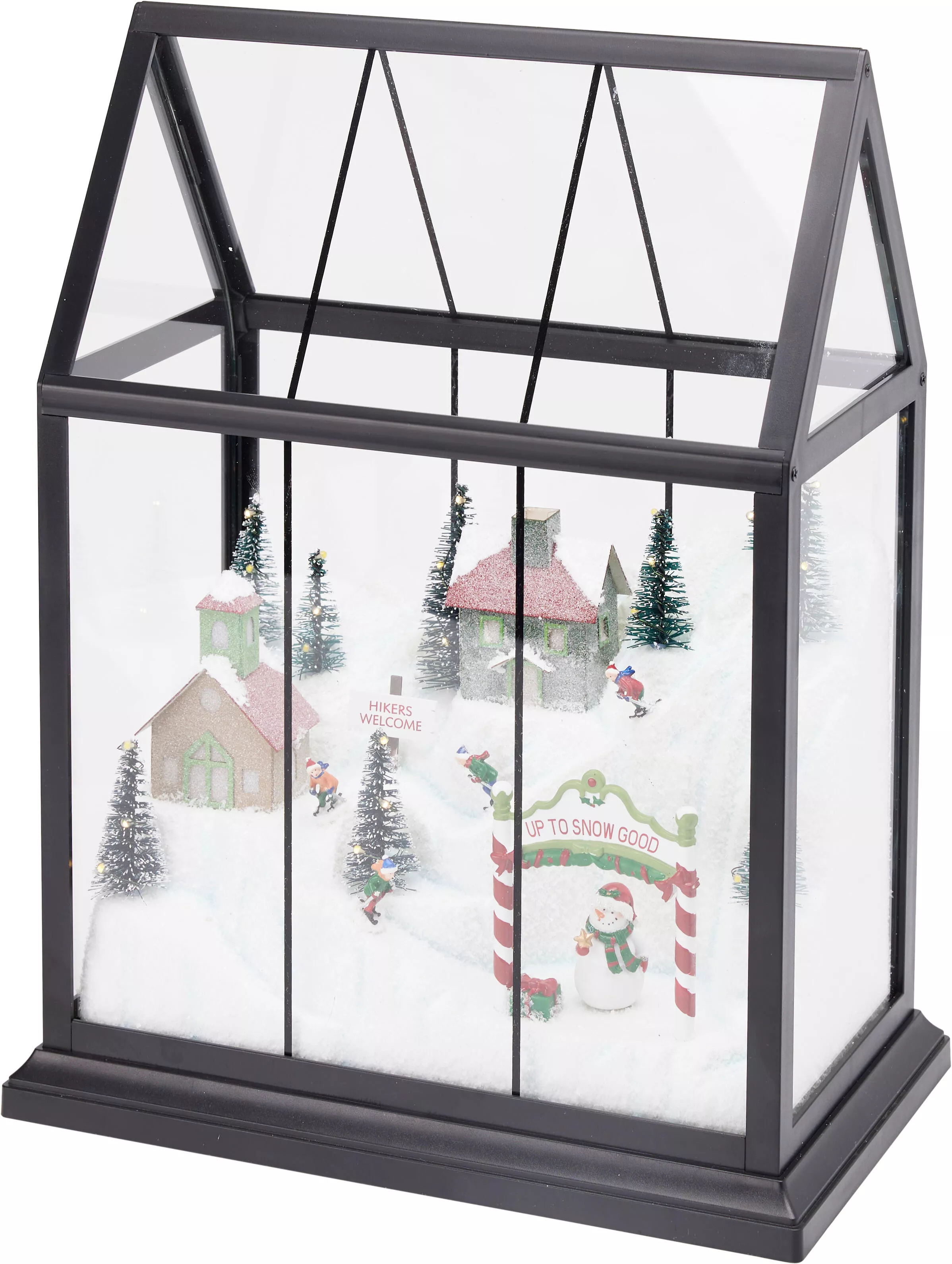 Maison de verre avec paysage hivernal et LED CHRISTMAS Maison de verre avec paysage hivernal et LED CHRISTMAS
