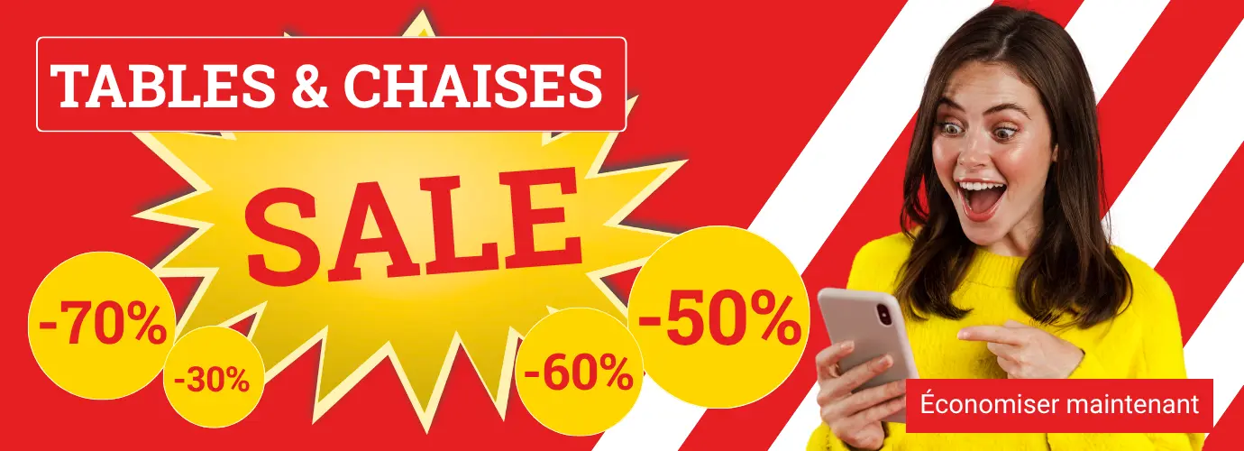 Tables et chaises jusqu'à 70 % de réduction ! Économisez dès maintenant >