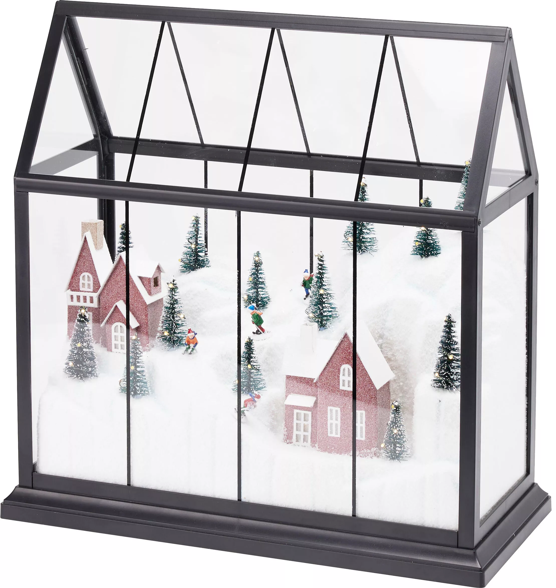Maison de verre avec paysage hivernal et LED CHRISTMAS Maison de verre avec paysage hivernal et LED CHRISTMAS