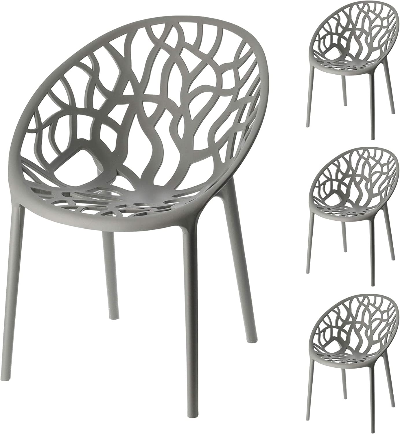 Chaise ton gris foncé FOREST