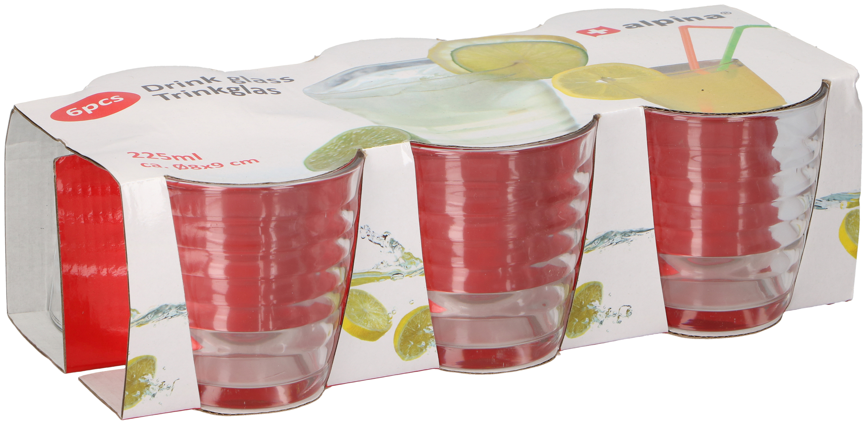 Lot de 6 verres à eau 225ml ALPINA