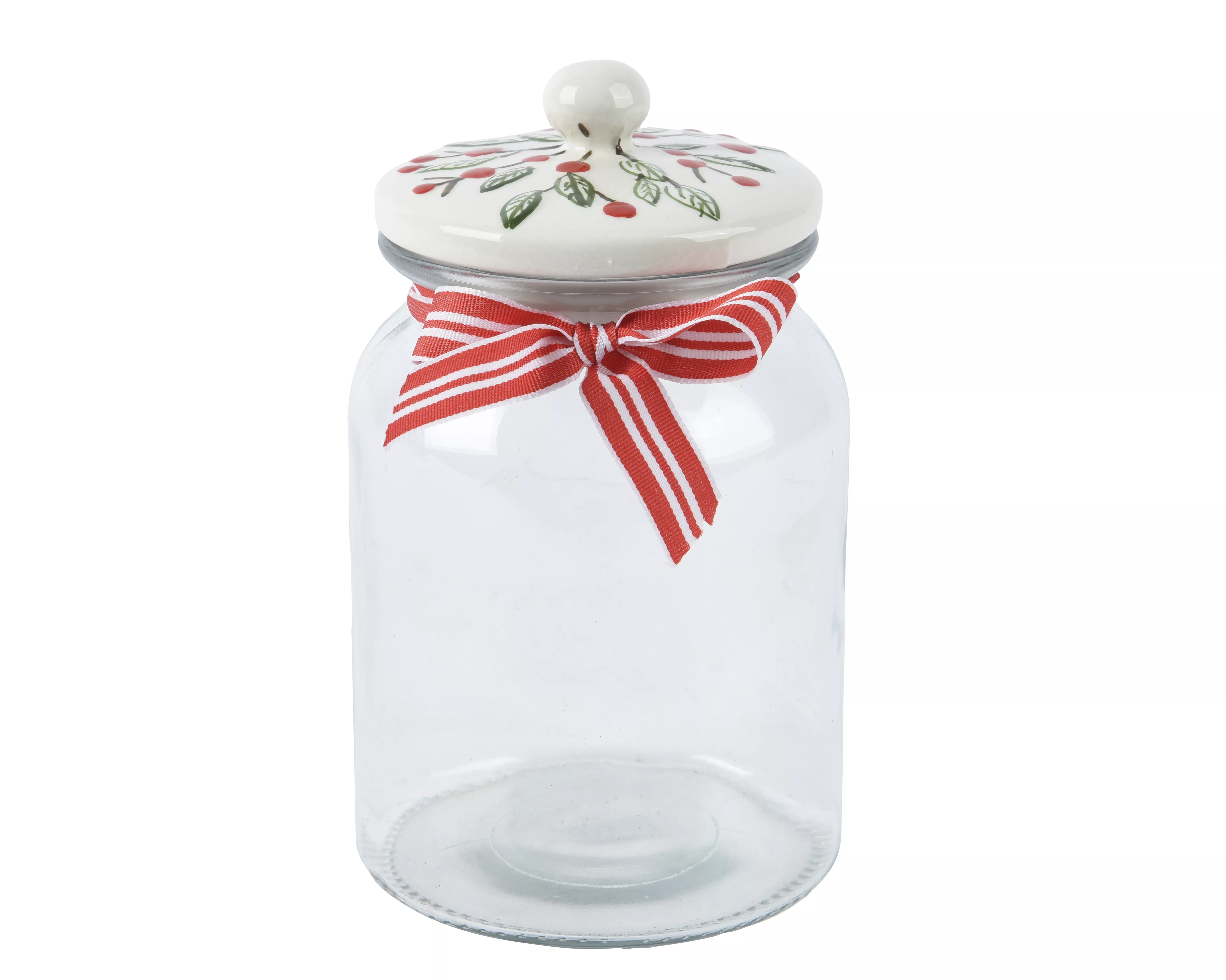 Pot à provisions motif branche avec baies CHRISTMAS