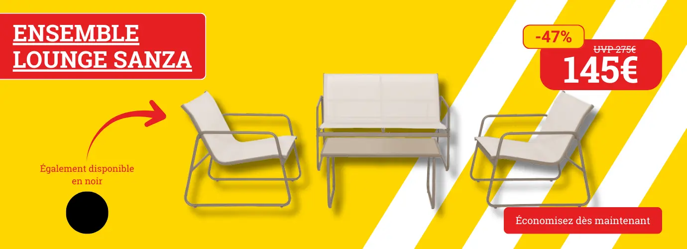 Mobilier de jardin Ensemble lounge SANZA - à découvrir ici>