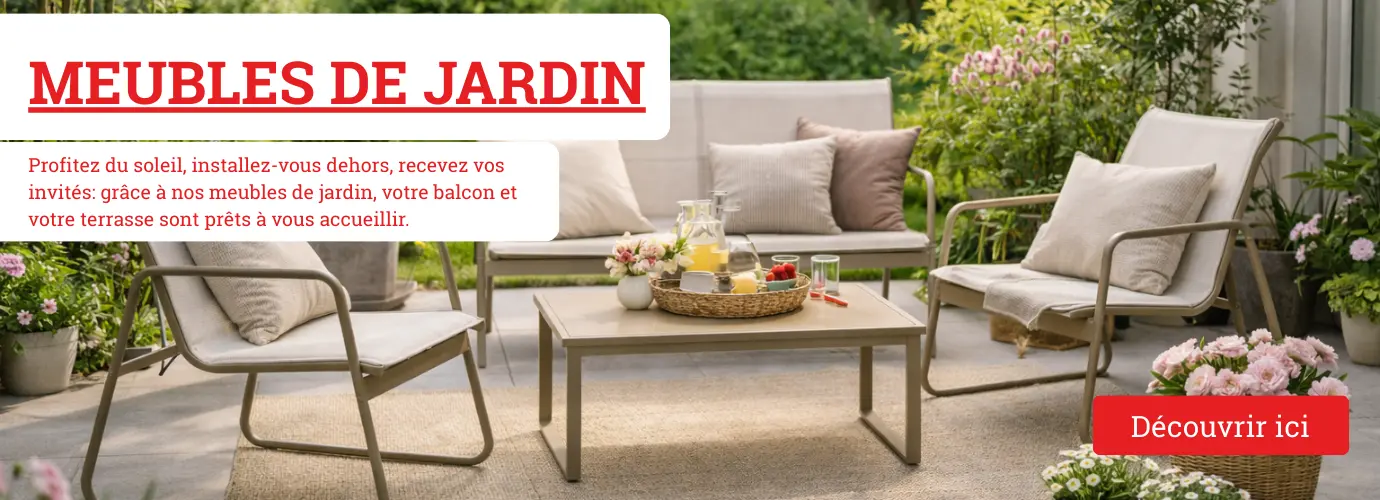 Le printemps est là ! Profitez dès maintenant de meubles de jardin à des prix MEGA >