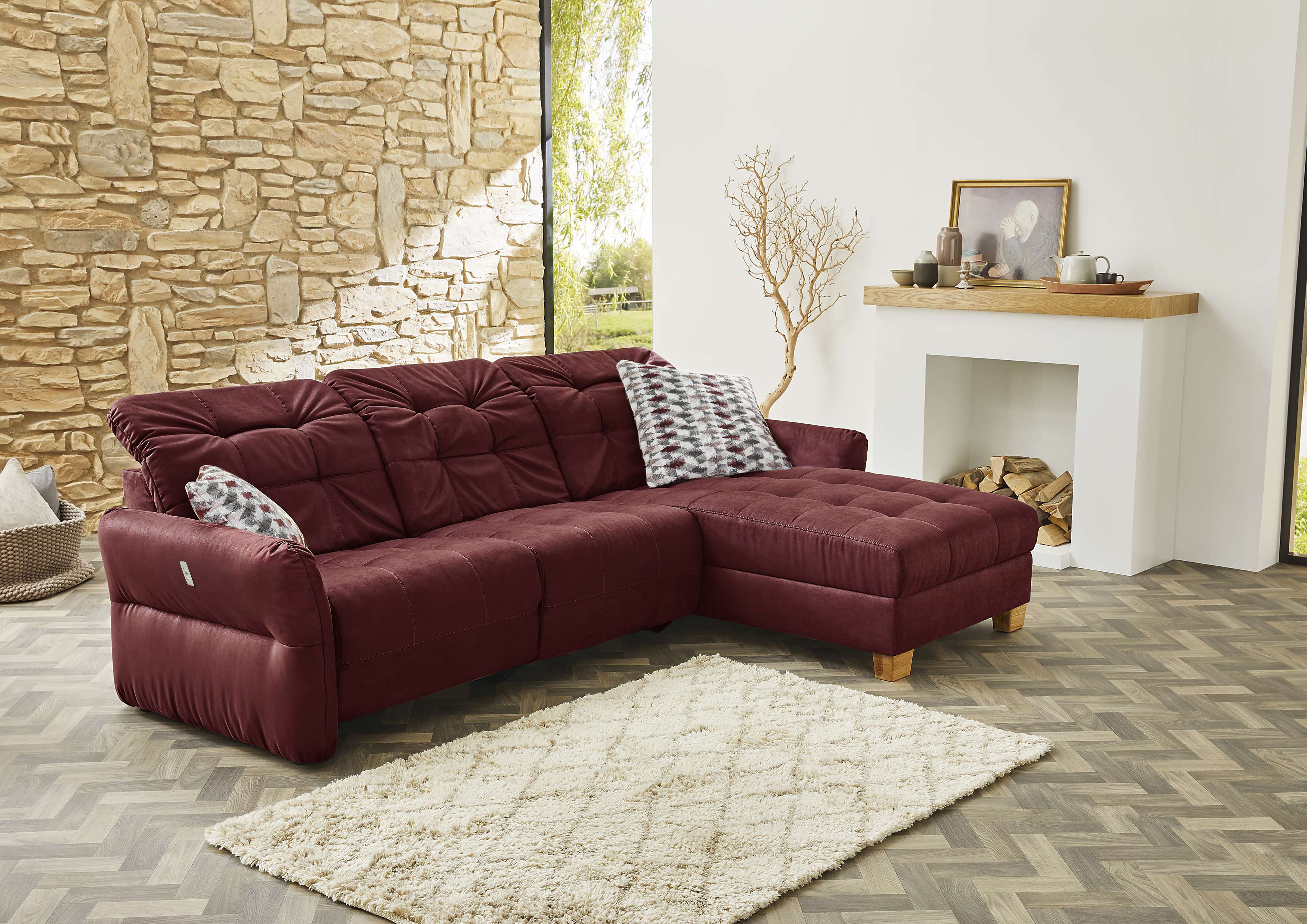 Canapé d'angle avec fonction relax FINESSE-SE