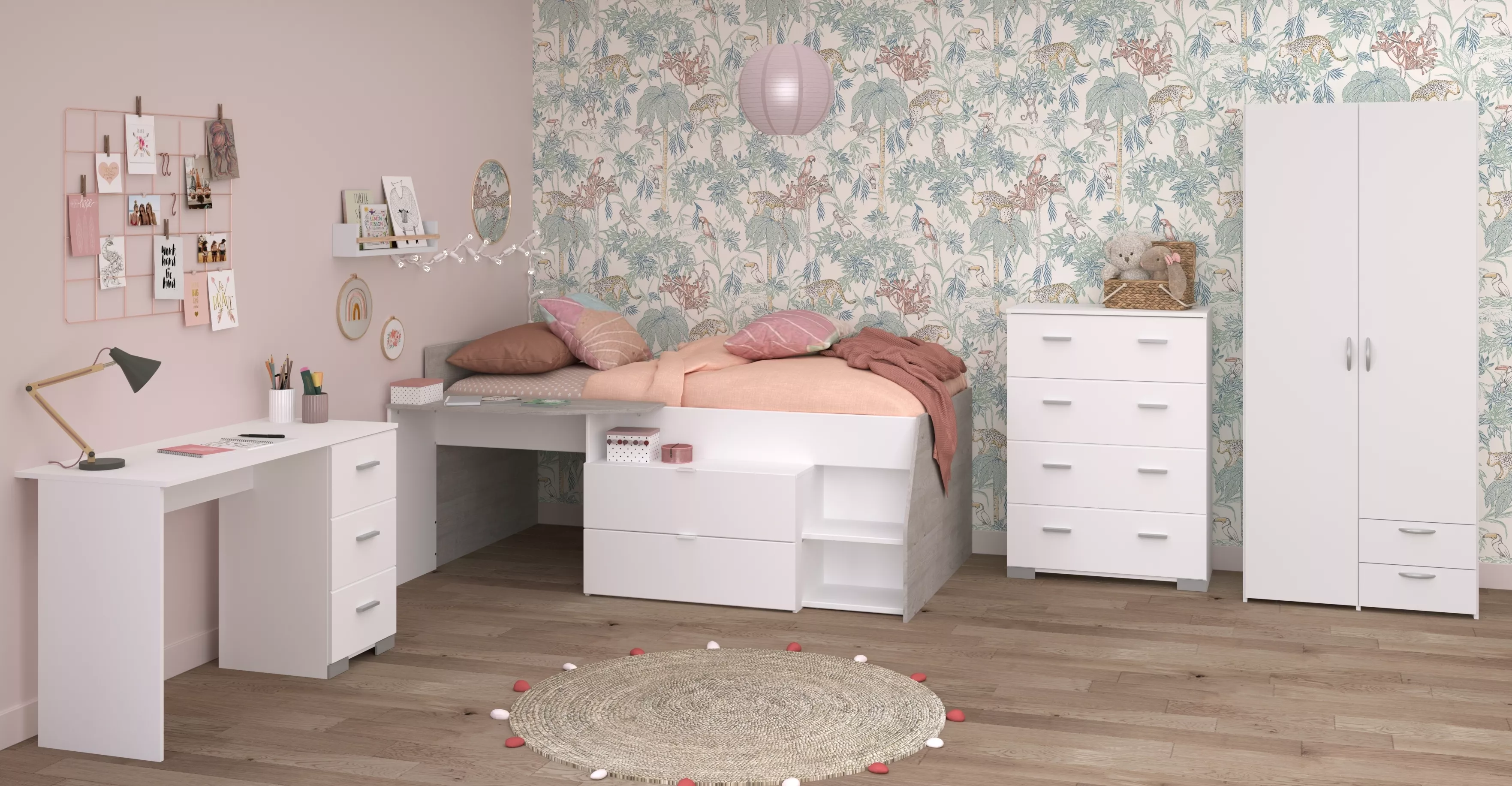 Chambre junior 4 éléments MILKY 11