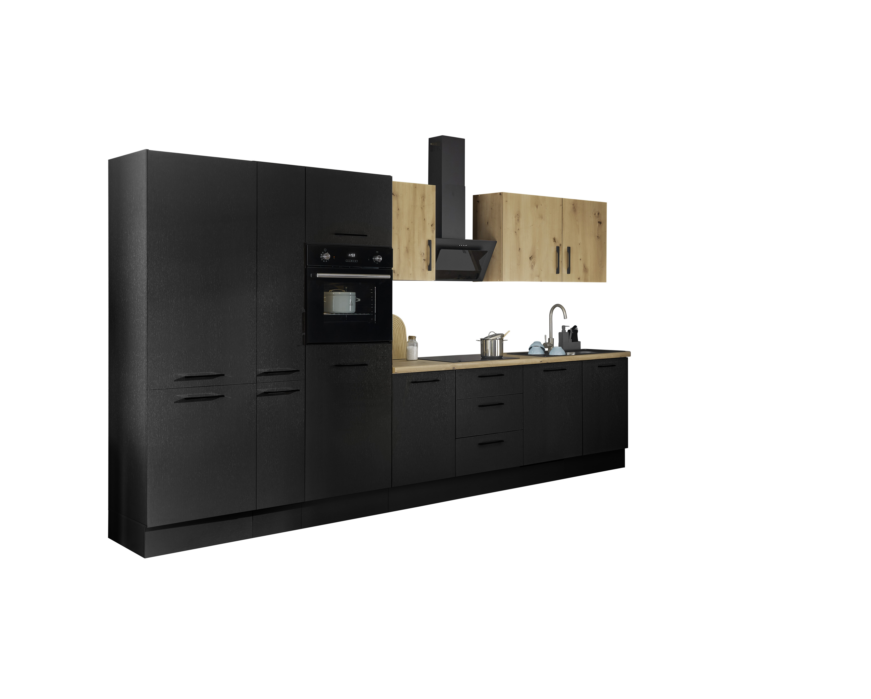 Bloc cuisine avec électroménager CORNWALL (bloc cuisine-four-lave-vaisselle-réfrigérateur-armoire coulissante) VIII