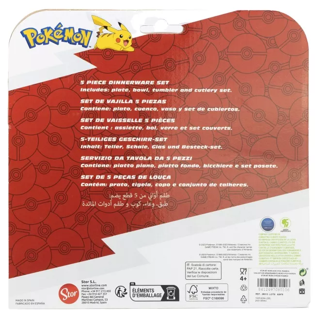 Vaisselle pour enfant 5 éléments Pokemon POKEMON