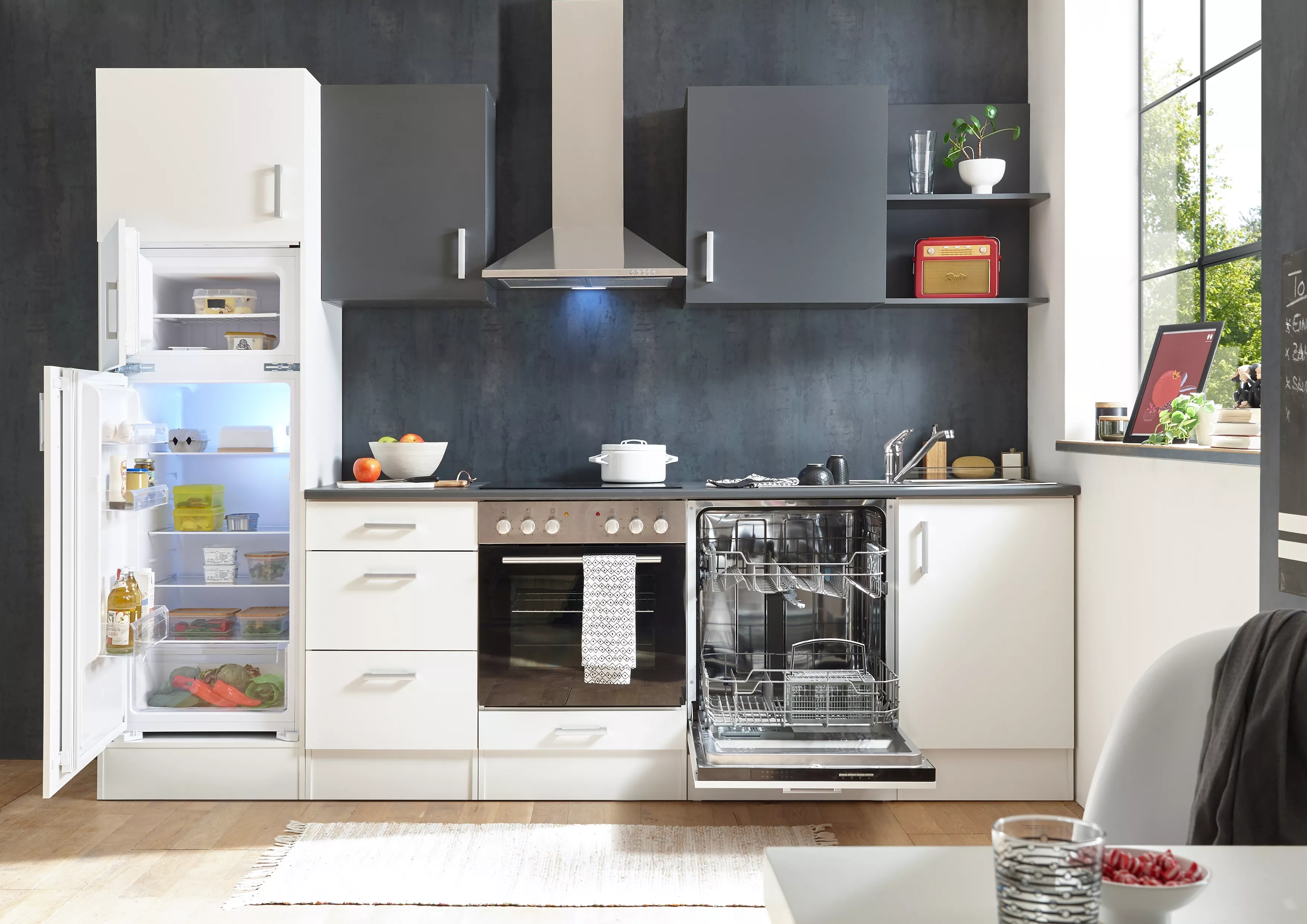 Bloc cuisine avec électroménager CORNER 280 + E EGKC
