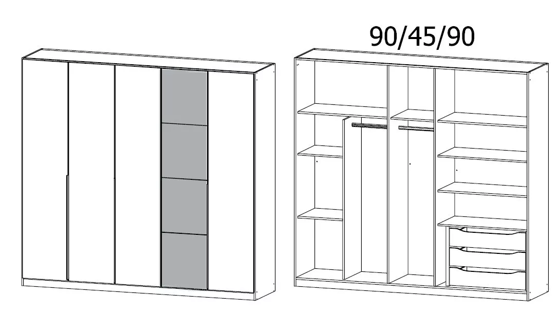 Armoire à portes battantes BELLEZZA