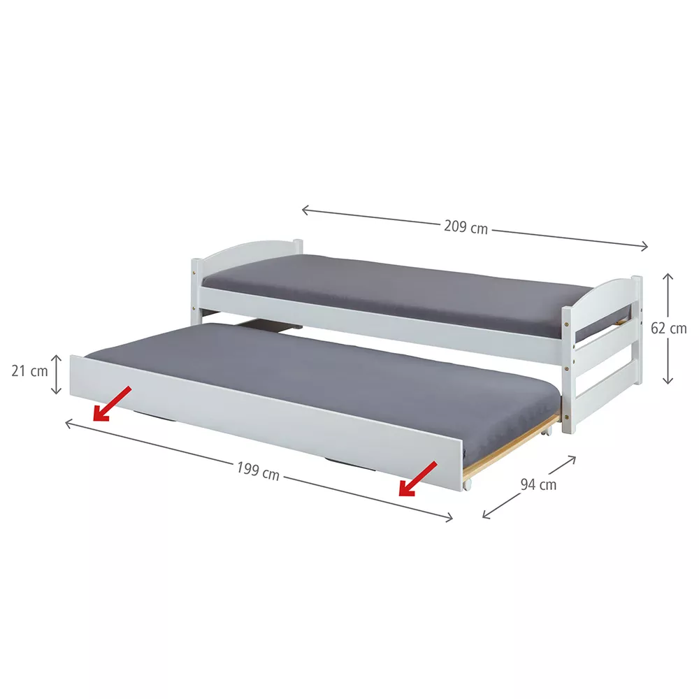 Lit double escamotable 90 x 200 cm VINDAS
