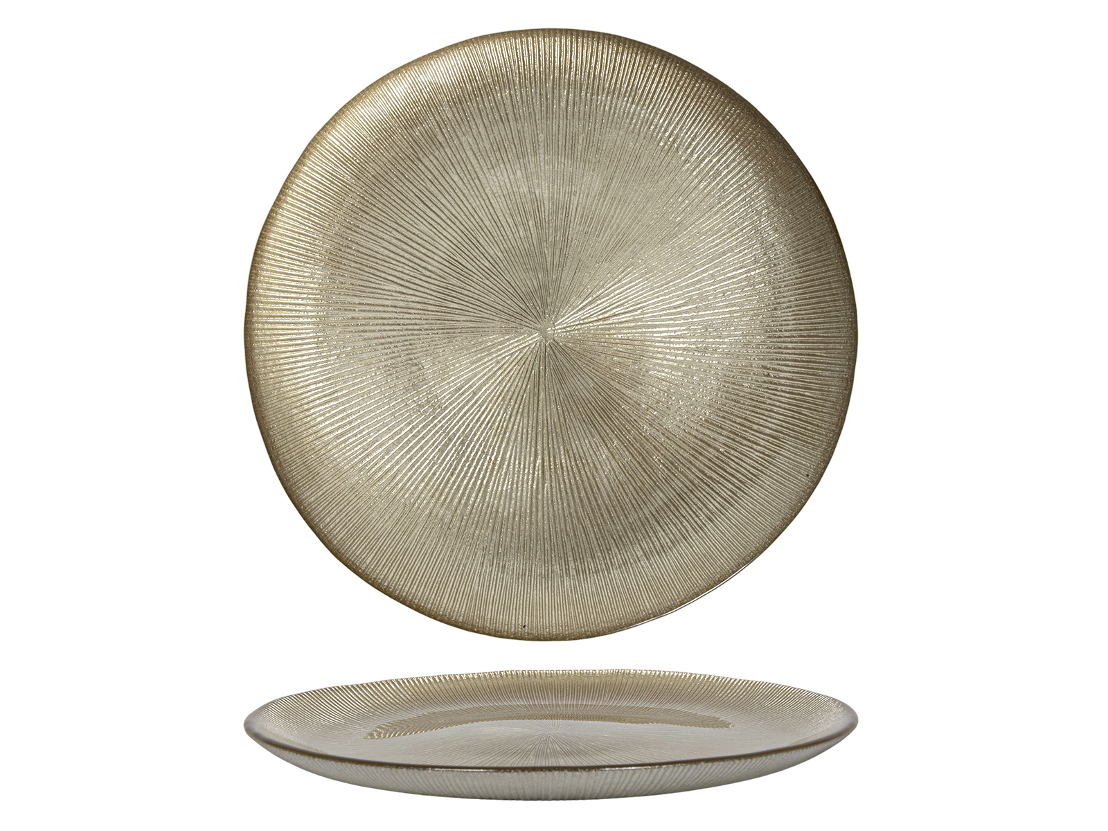 Assiette en verre ton doré LUXURY Assiette en verre ton doré LUXURY
