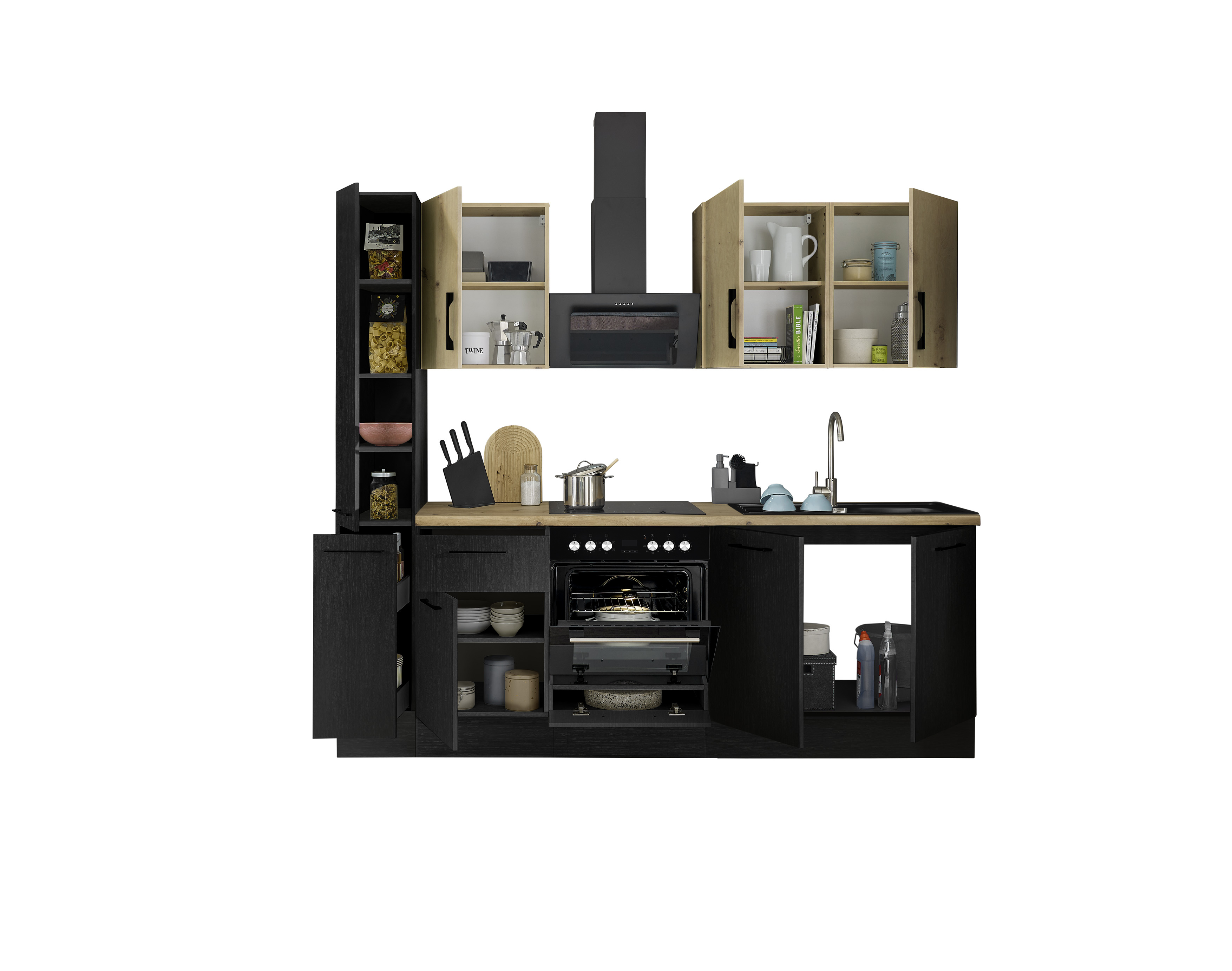 Bloc cuisine avec électroménager CORNWALL (bloc cuisine-armoire coulissante) IV