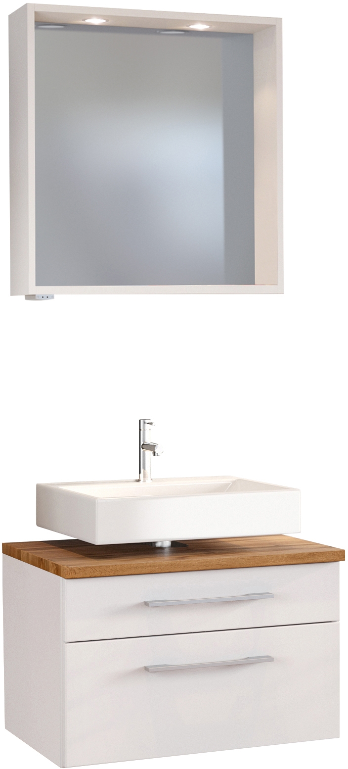 Meuble sous vasque 60 avec panneau miroir DAVOS Meuble sous vasque 60 avec panneau miroir DAVOS