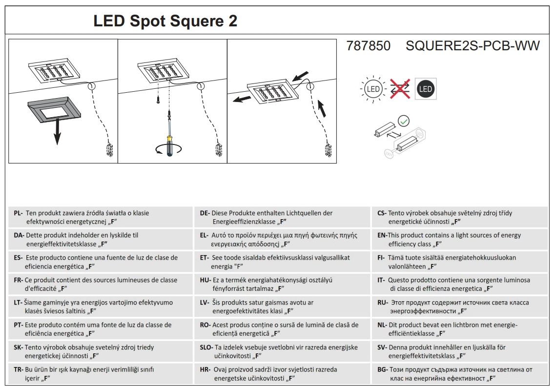 Eclairage LED sous tablette 99 FM WW 90