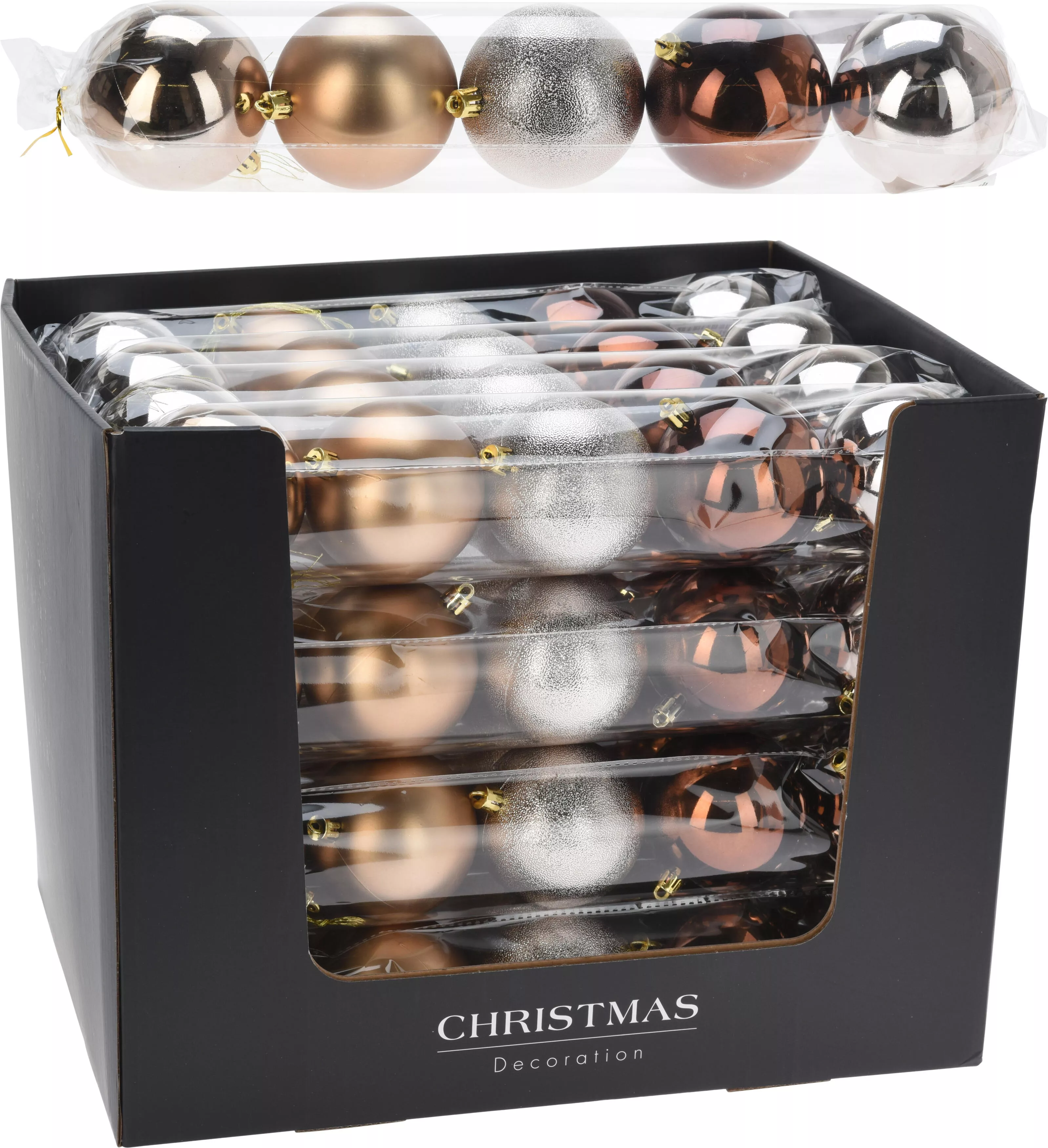 Lot de 5 boules de Noël CHRISTMAS
