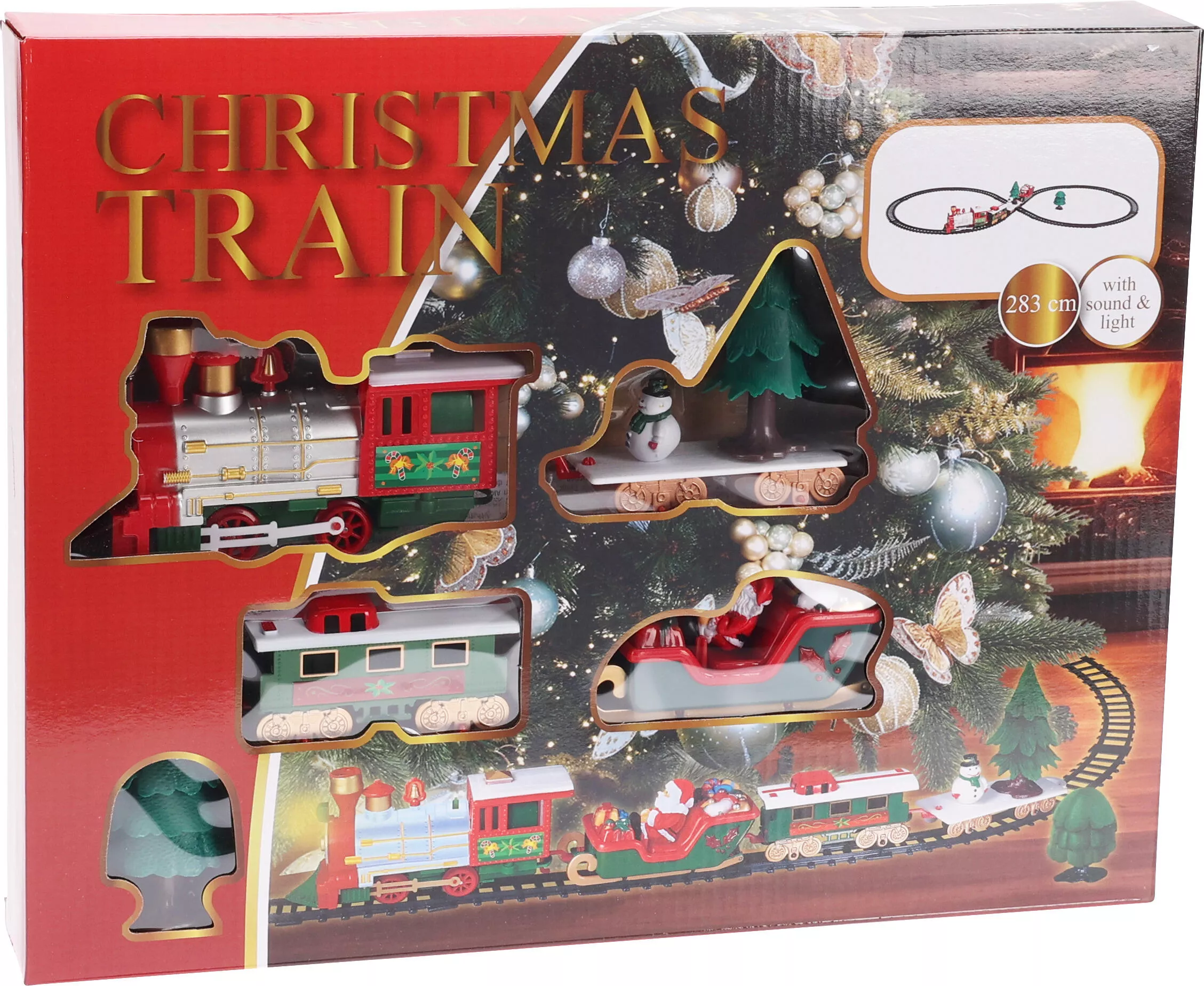 Train de Noël sur rails CHRISTMAS
