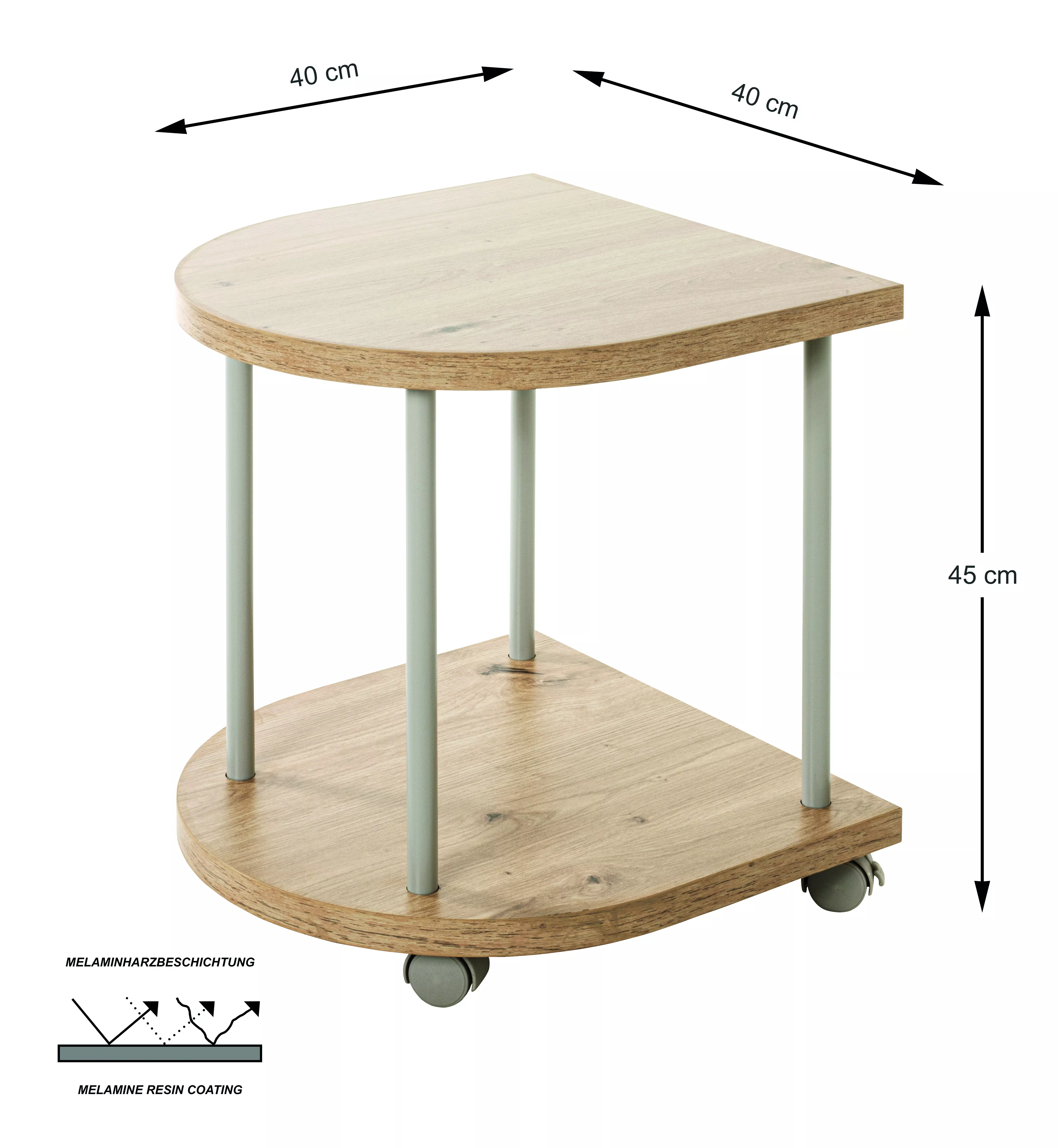Table d'appoint à roulettes IMOLA
