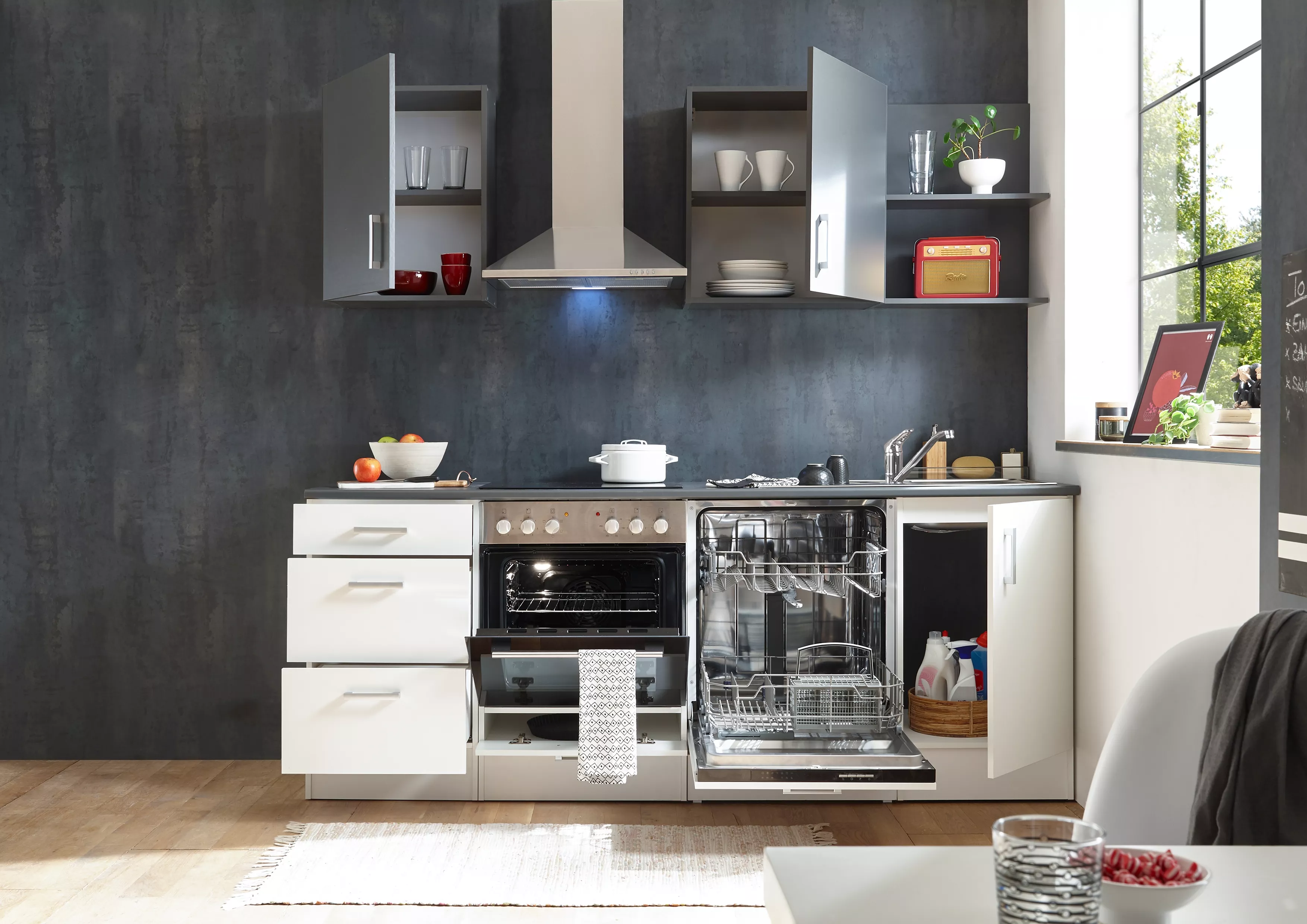 Bloc cuisine avec électroménager CORNER 220 + E