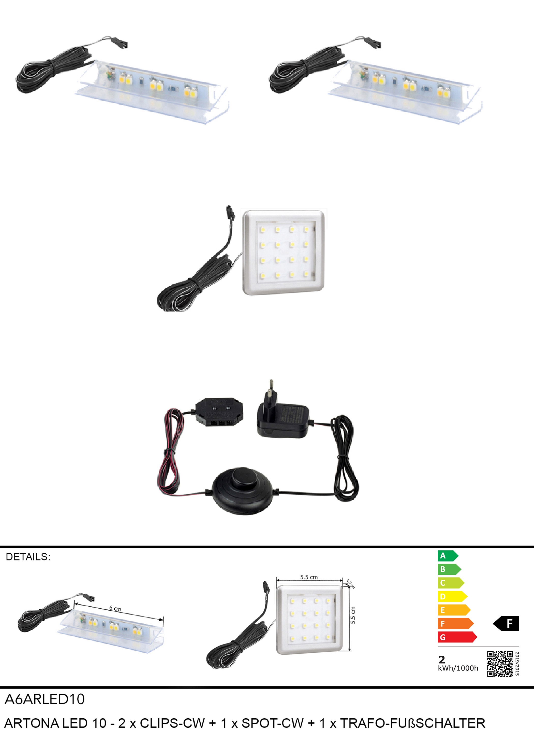 Kit d'éclairage LED 10 CARTAGO