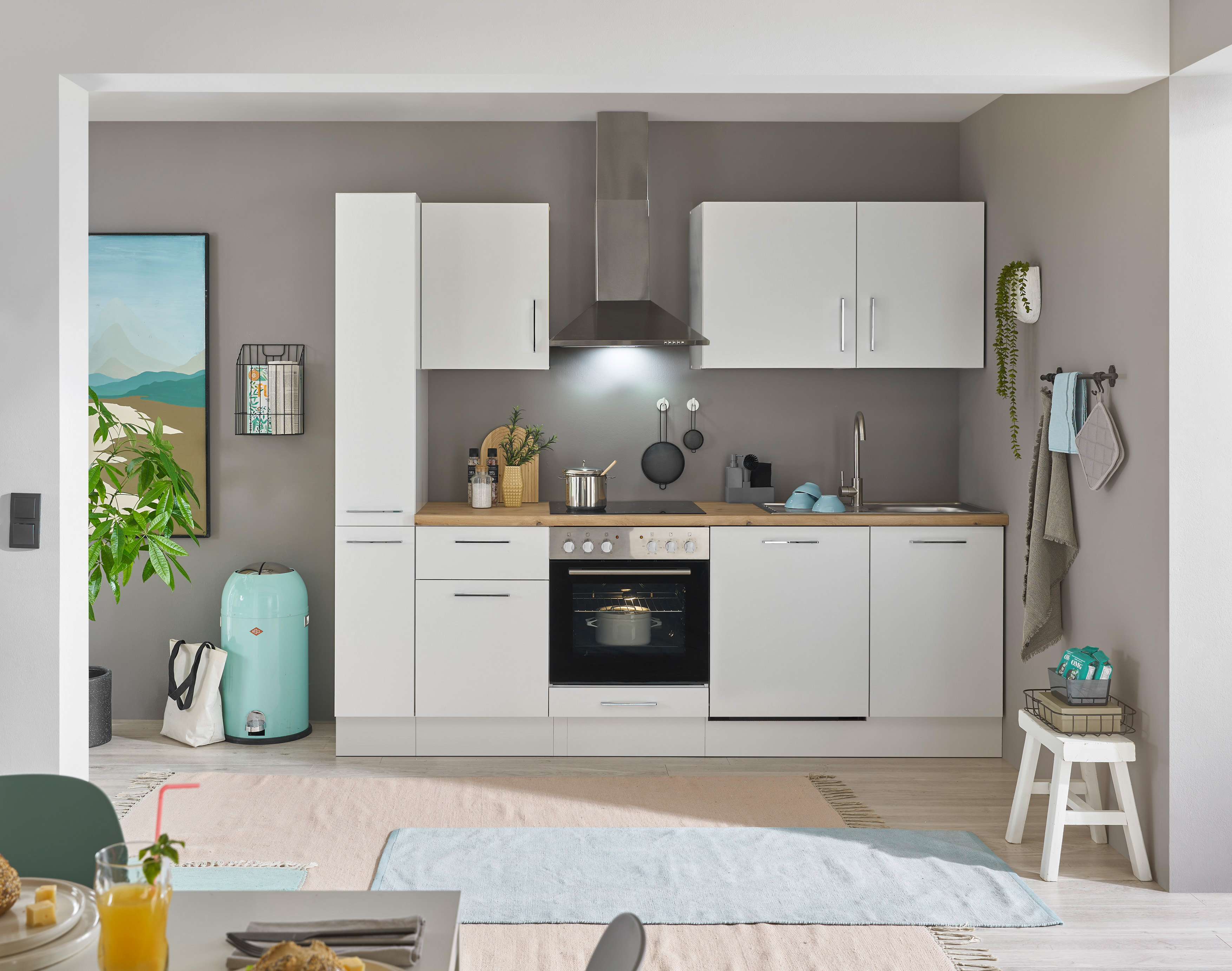 Bloc cuisine avec électroménager CORNWALL (bloc cuisine-armoire coulissante-lave-vaisselle) I