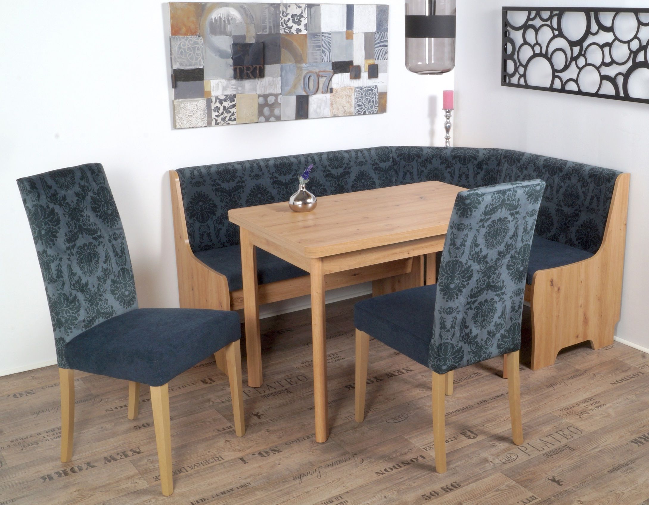 Coin repas avec banquette d'angle 4 éléments BREMEN