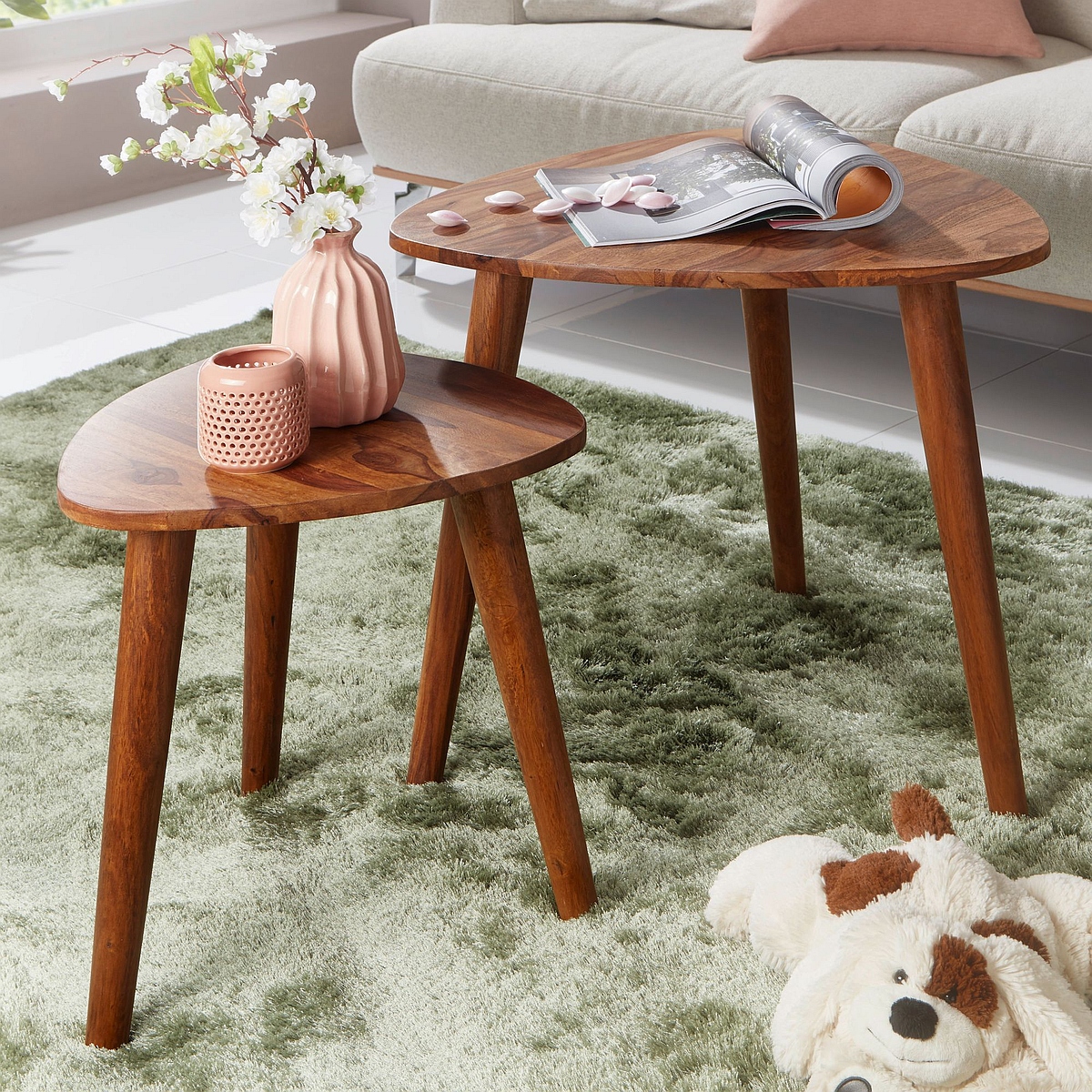 Lot de 2 tables d'appoint KO SAMUI Lot de 2 tables d'appoint KO SAMUI