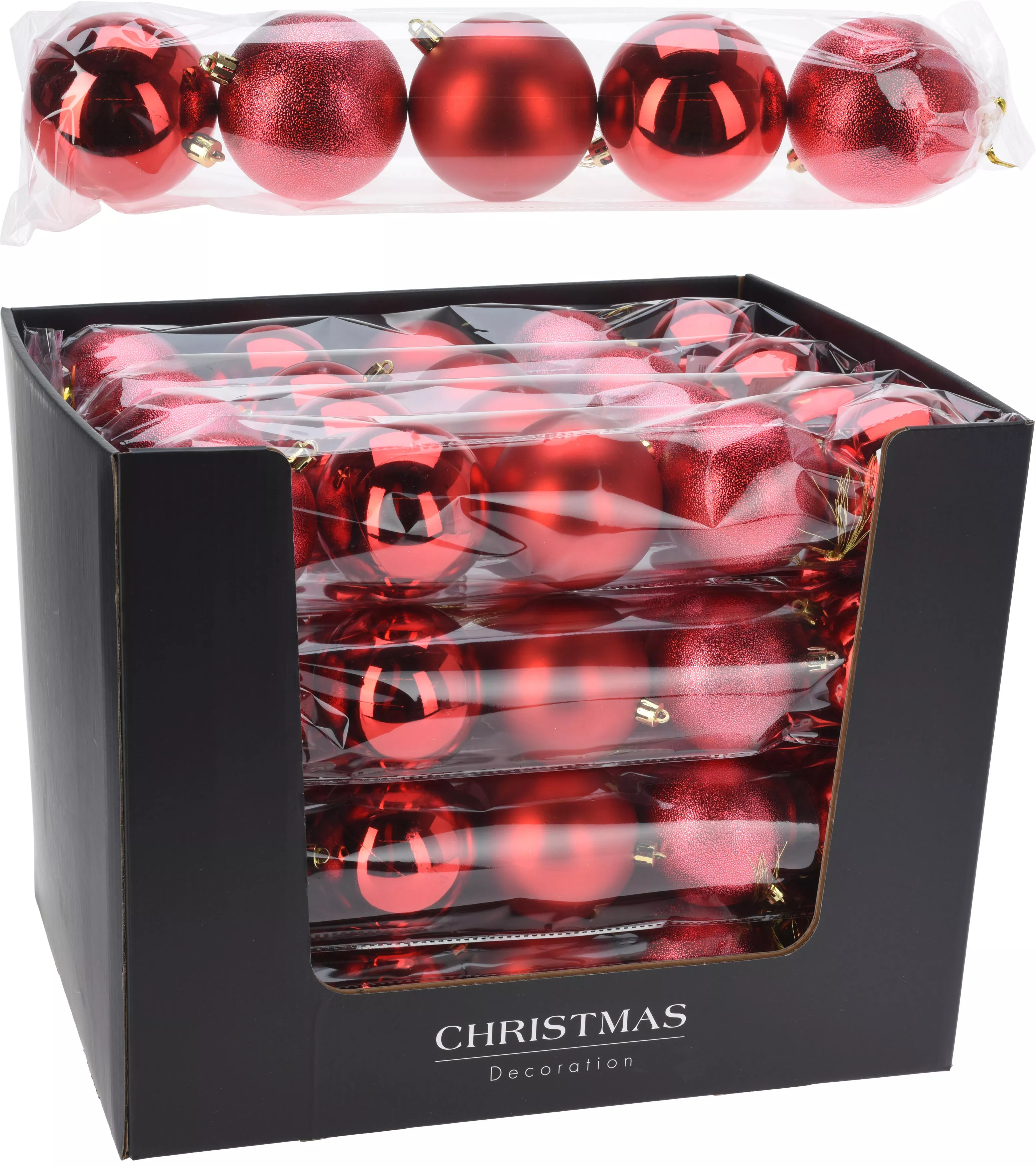 Lot de 5 boules de Noël CHRISTMAS