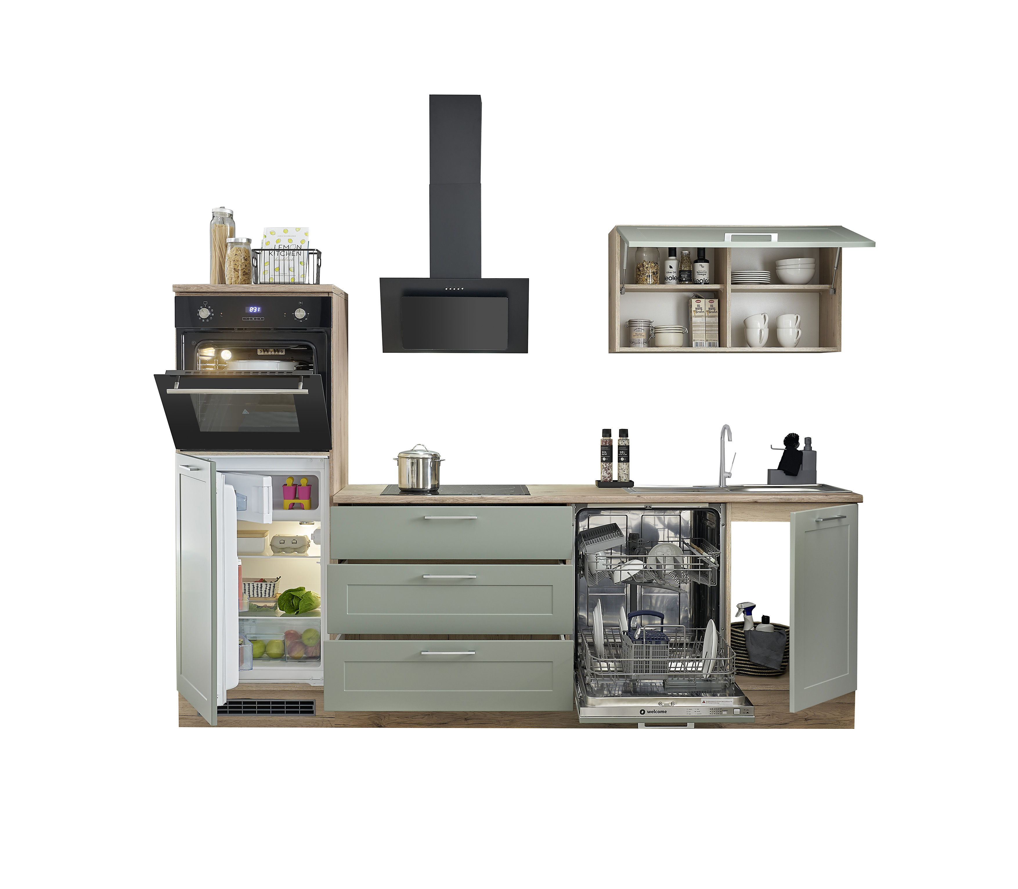 Bloc cuisine avec électroménager HASTINGS (bloc cuisine - meuble colonne) II