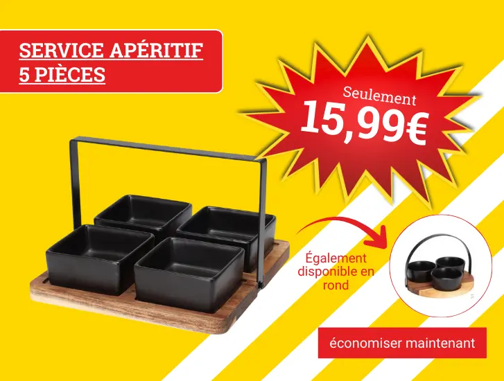 MEGA PRIX ! Set de service composé de 4 petits bols et 1 plateau