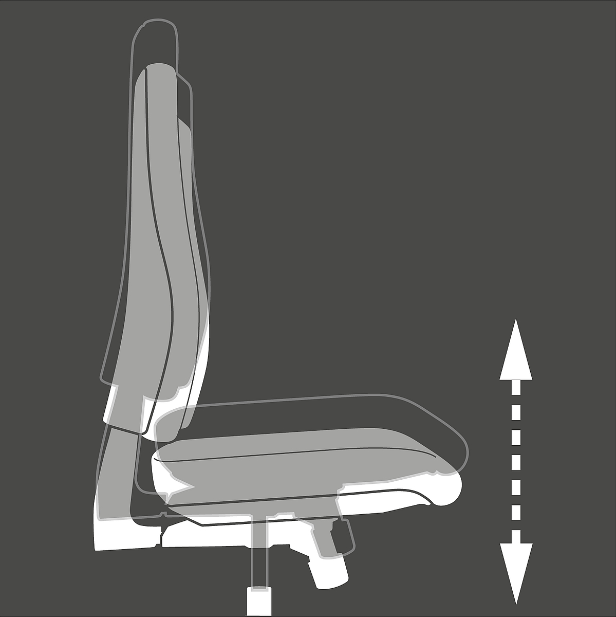 Chaise de bureau pivotante LINEA 55