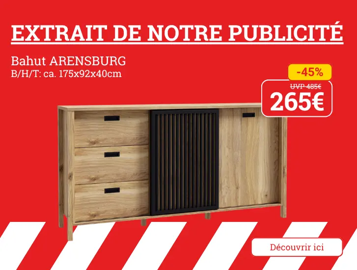 Extrait de notre publicité ! Buffet JYTANA. Découvrez-le ici >