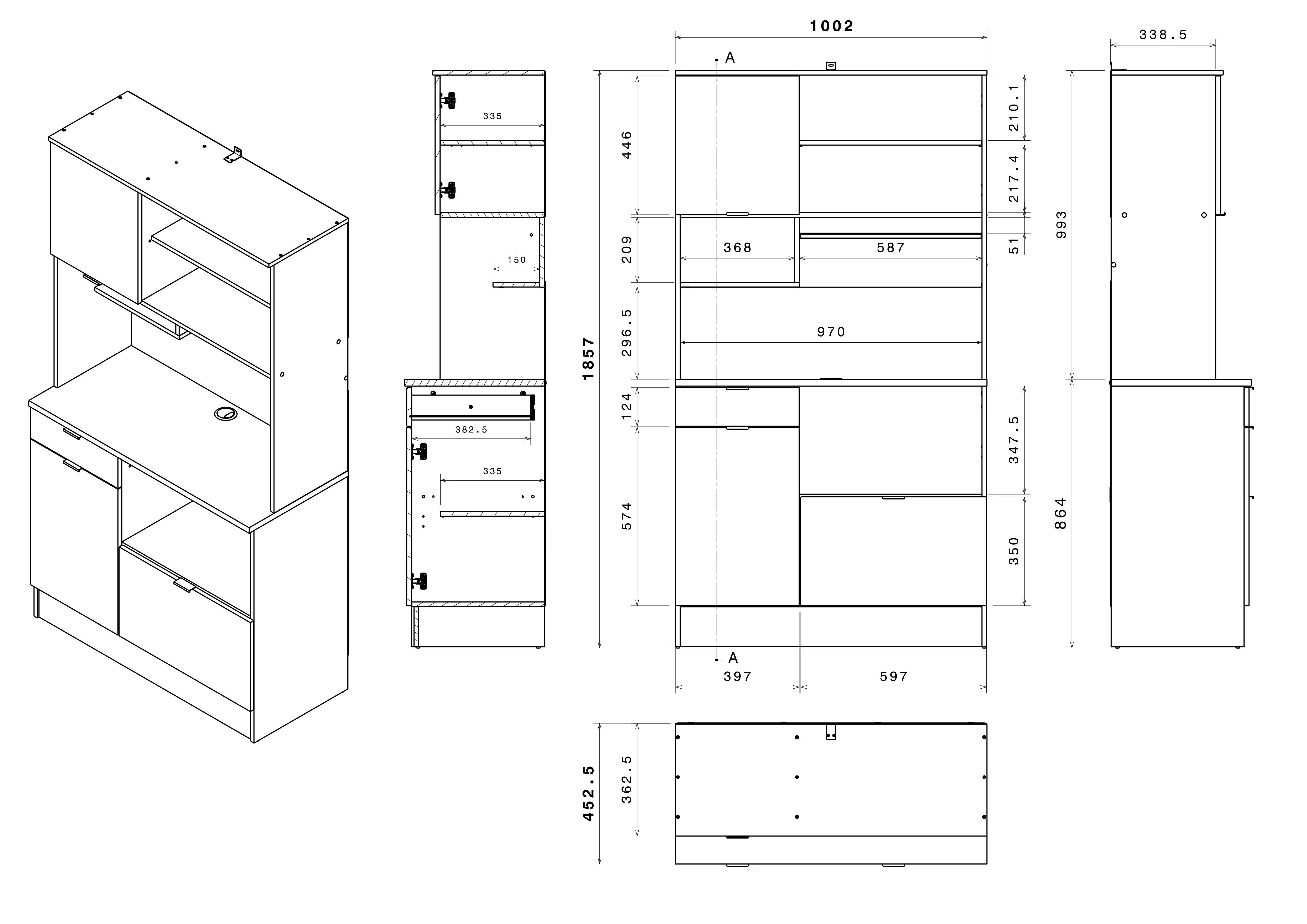 Buffet de cuisine et table bar SOCOOL 1